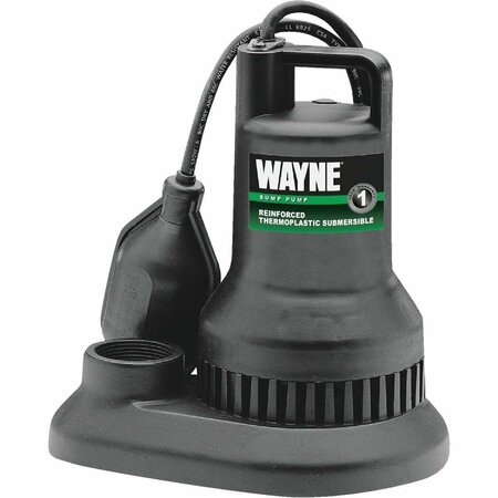 WAYNE WATER SYSTEMS Wayne 1/3 HP 115V Plastic Submersible Sump Pump WST33